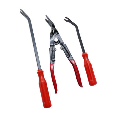 3PCS Car Panel Door Audio Trim Removal Tool Vehicle Tools Clips Pliers Trim Hand Removal Tools Blue/Red