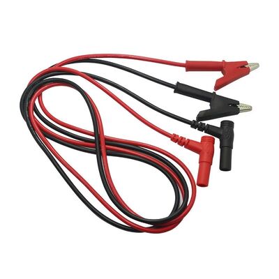 High Quality Double End Test Lead Wire Line Banana Plug Alligator Clip Silicone Test Wire Red Black for Multimeter DIY