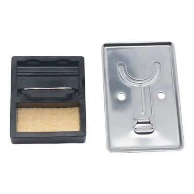 Square Mini Y Type Electric Soldering Iron Stand High Temperature Resistant Tip Cleaner with Bracket and Cleaning Sponge Kit