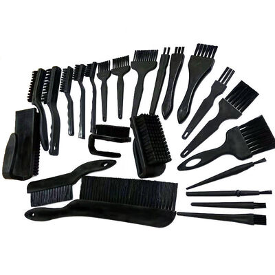 Professional Anti-static Nylon Bristle Brush Set Holder Cleaning Antistatic Vinyl Soft Brushes Carbon Conductive ESD Brush