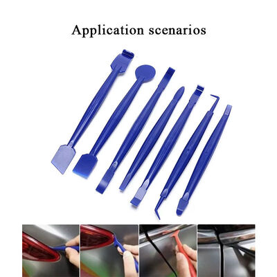 7pcs Car Vinyl Film Wrapping Tools Car Sticker Film Scraper Kit Felt Squeegee Scraper Set Knife Decal Plastic Accessories