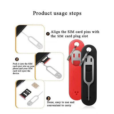 China Portable Universal Sim Card Tray Removal Tool Phone Chip Remove Sim Card Pin Key Tool Needle Opener Ejector