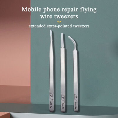 Multi Purpose Eyebrow Tweezers Straight Fine Pointed Curved Tip for  Repairs Tools Mobile Phone Flying Wire Spot Welding IC Chip