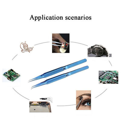 Titanium Alloy Tweezers Professional Fingerprint Fly Line Phone Pcb Board  Antimagnetic Tweezers Electronics IC Repair Tweezer