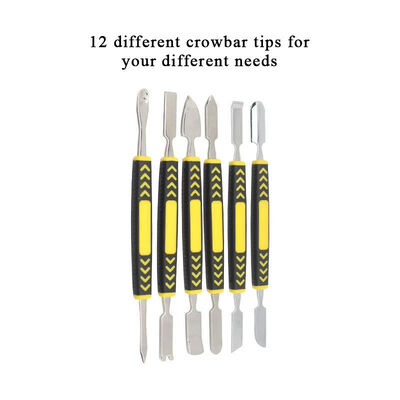 6-piece Metal Spudger Set Crowbar Manual Tool for Mobile Phone Laptop Maintenance Repair Tool Kit