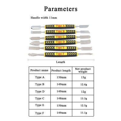 6-piece Metal Spudger Set Crowbar Manual Tool for Mobile Phone Laptop Maintenance Repair Tool Kit
