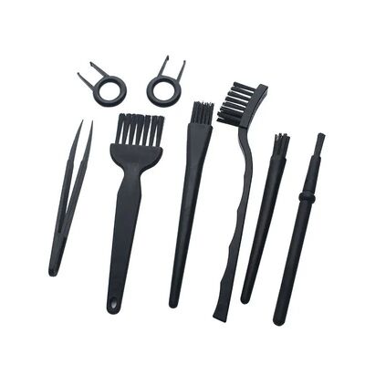 6pcs Multi-Size Cleaning Brushes Kit Detailing Cleaning Tools Set With Anti-Static Tweezers Cleaning Cloth-Small Gaps-Computers