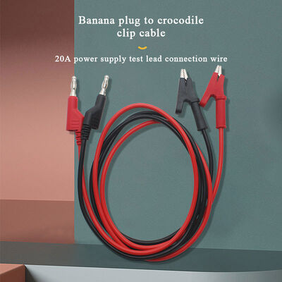 1M Test Leads Wire Line Double End Electrical Voltage Banana Plug to Alligator Clips Crocodile 20A Multimeter DIY Test Connector