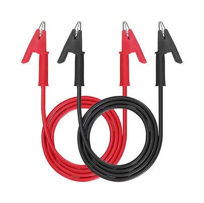 Multimeter Test Probe Crocodile Clip Line Grounding on Both End With Cable Banana Plug to Crocodile Alligator Clip Cable 4mm
