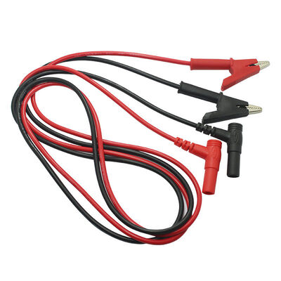 Multimeter Test Probe Crocodile Clip Line Grounding on Both End With Cable Banana Plug to Crocodile Alligator Clip Cable 4mm