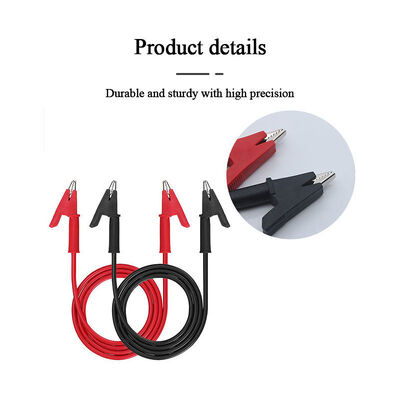 10A Double Ended Head Crocodile Clips Line Clips Plug to Crocodile Cable Alligator Jumper Wire Test Leads Power Cord Test Leads