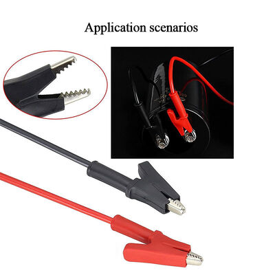 10A Double Ended Head Crocodile Clips Line Clips Plug to Crocodile Cable Alligator Jumper Wire Test Leads Power Cord Test Leads