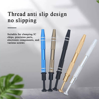 Piercing Ball Grabber Tool Pick up Tool with 4 Prongs Holder Diamond Claw Tweezers for Small Parts Pickup IC Chips Gems Prong