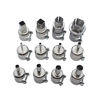 Hot Selling 12 Sets Universal 850 852 952 Resisting Durable Hot air Gun Universal Removal Accessories Nozzle Round Square Nozzle