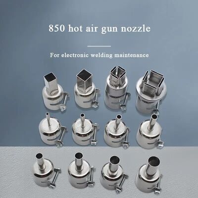 Hot Selling 12 Sets Universal 850 852 952 Resisting Durable Hot air Gun Universal Removal Accessories Nozzle Round Square Nozzle