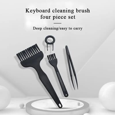 Portable Keyboard Cleaning Kit Multi Functional Brush Set with Soft Small Brush for Laptop PC Mechanical Keyboards