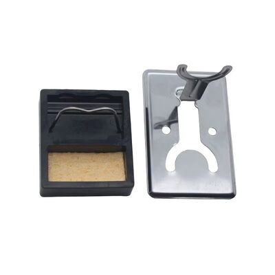 China Portable Y Type Simple Electronic Soldering Iron Tip Holder Bracket Metal Stand with Cleaning Sponge Soldering Tools Kits