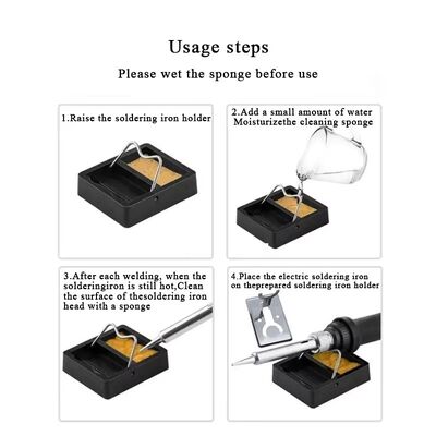 China Portable Y Type Simple Electronic Soldering Iron Tip Holder Bracket Metal Stand with Cleaning Sponge Soldering Tools Kits