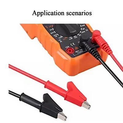 High Quality Double End Test Lead Wire Line Banana Plug Alligator Clip Silicone Test Wire Red Black for Multimeter DIY