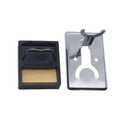 Square Mini Y Type Electric Soldering Iron Stand High Temperature Resistant Tip Cleaner with Bracket and Cleaning Sponge Kit