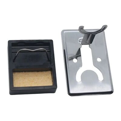 Square Mini Y Type Electric Soldering Iron Stand High Temperature Resistant Tip Cleaner with Bracket and Cleaning Sponge Kit