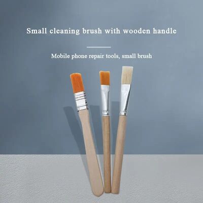 Professional Anti Static Computer Motherboard Cleaning Brush Wood Handle Synthetic Pig Bristles Dust Removal Tool for Nylon