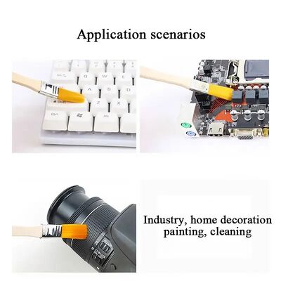 Professional Anti Static Computer Motherboard Cleaning Brush Wood Handle Synthetic Pig Bristles Dust Removal Tool for Nylon