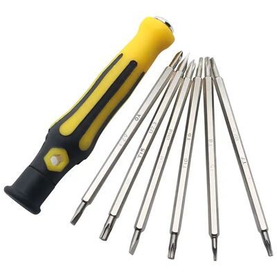 7Pcs Screwdriver Set 6-In-One U Type Plum Blossom Triangle Shaped Bit Multi-Function Household Disassemble Tools