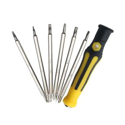 7Pcs Screwdriver Set 6-In-One U Type Plum Blossom Triangle Shaped Bit Multi-Function Household Disassemble Tools