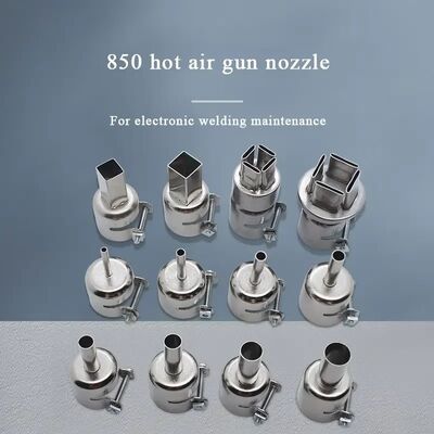 Professional Universal Heat Gun Nozzle Kit Hot Selling 12pc Push Fit Accessories 850 852 952 for Welding Removal