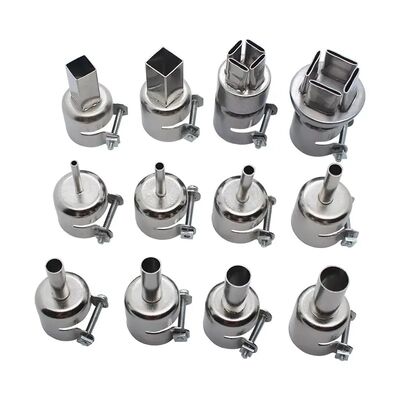 Professional Universal Heat Gun Nozzle Kit Hot Selling 12pc Push Fit Accessories 850 852 952 for Welding Removal