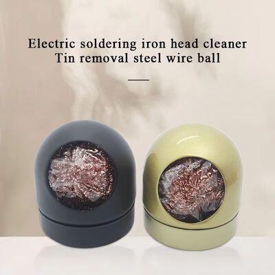 DIY Soldering Iron Tip Cleaner with Ball Welding Mesh Filter Steel Ball Tin Remover Stand Customizable OEM & ODM Support