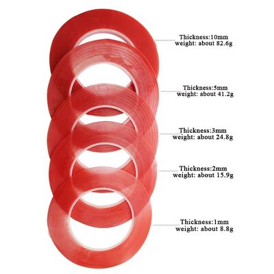 High Temp Strong Pet Polyester Mounting Red Film with Adhesive Roll Hemming Tape Double Side From Splicing 0.2mm Thick