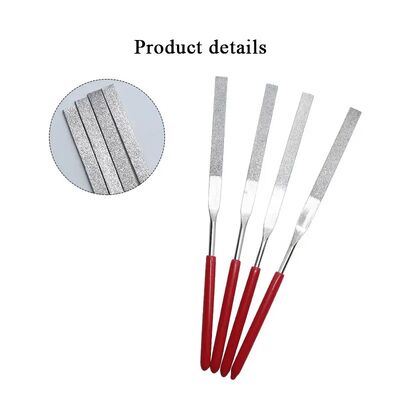 Professional Titanium Plated Precision Needle Files Diamond Steel Set Hardwood Handmade Polisher Fine with Polishing Tools