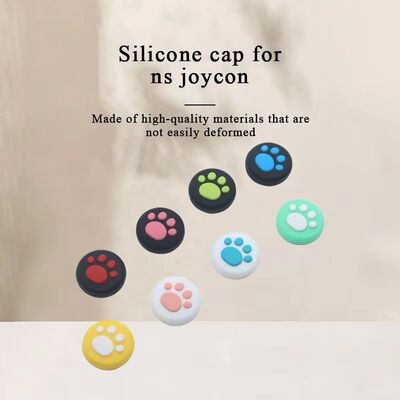 China Cat Paw Rubber Silicone Game Handle Controller Joystick Thumb Stick Grips Caps Cover Case for NS Joycon OLED 3DS LITE