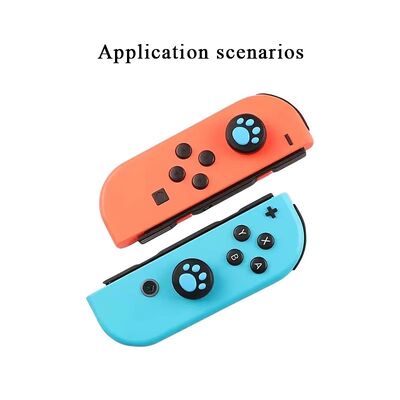 China Cat Paw Rubber Silicone Game Handle Controller Joystick Thumb Stick Grips Caps Cover Case for NS Joycon OLED 3DS LITE