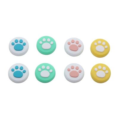 China Cat Paw Rubber Silicone Game Handle Controller Joystick Thumb Stick Grips Caps Cover Case for NS Joycon OLED 3DS LITE