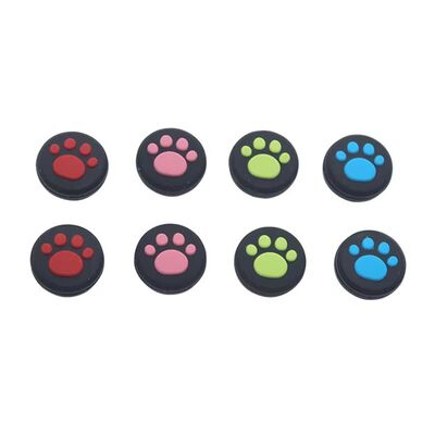 China Cat Paw Rubber Silicone Game Handle Controller Joystick Thumb Stick Grips Caps Cover Case for NS Joycon OLED 3DS LITE