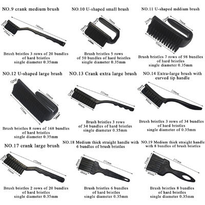 Professional Anti-static Nylon Bristle Brush Set Holder Cleaning Antistatic Vinyl Soft Brushes Carbon Conductive ESD Brush