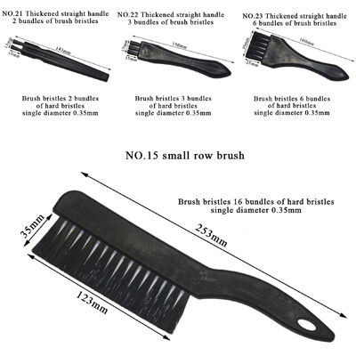 Professional Anti-static Nylon Bristle Brush Set Holder Cleaning Antistatic Vinyl Soft Brushes Carbon Conductive ESD Brush