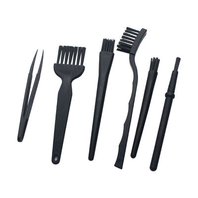 6pcs Multi Size Portable Keyboard Cleaning Brushes Kit With Anti Static Tweezers Handle Cleaning Brush Small Gaps Computers