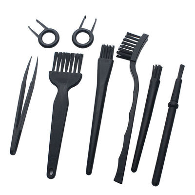 6pcs Multi Size Portable Keyboard Cleaning Brushes Kit With Anti Static Tweezers Handle Cleaning Brush Small Gaps Computers