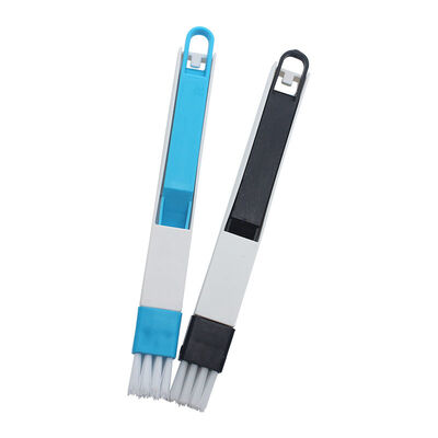 Multipurpose Window Door Computer Keyboard Cleaning Small Brushes Cleaner+Dustpan 2 in 1 Tool Black Blue Color for Window Brush
