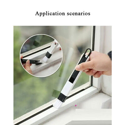 Multipurpose Window Door Computer Keyboard Cleaning Small Brushes Cleaner+Dustpan 2 in 1 Tool Black Blue Color for Window Brush