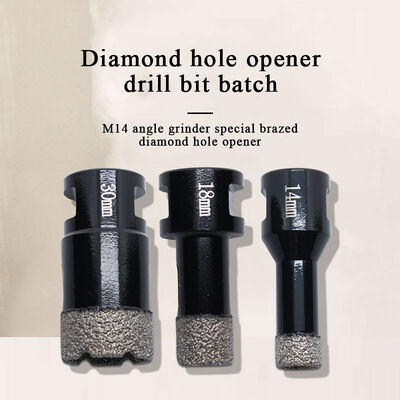 M14 6-55MM Vacuum Brazed Diamond Hole Saw Drill Bit for Porcelain Tile Marble Granite, Dry/Wet Core Bit for Angle Grinder