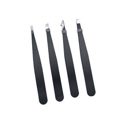 Professional Stainless Steel Tweezers for Personalised Beauty Instruments Slanted Sharp Pointed Eyebrow Tweezers Set